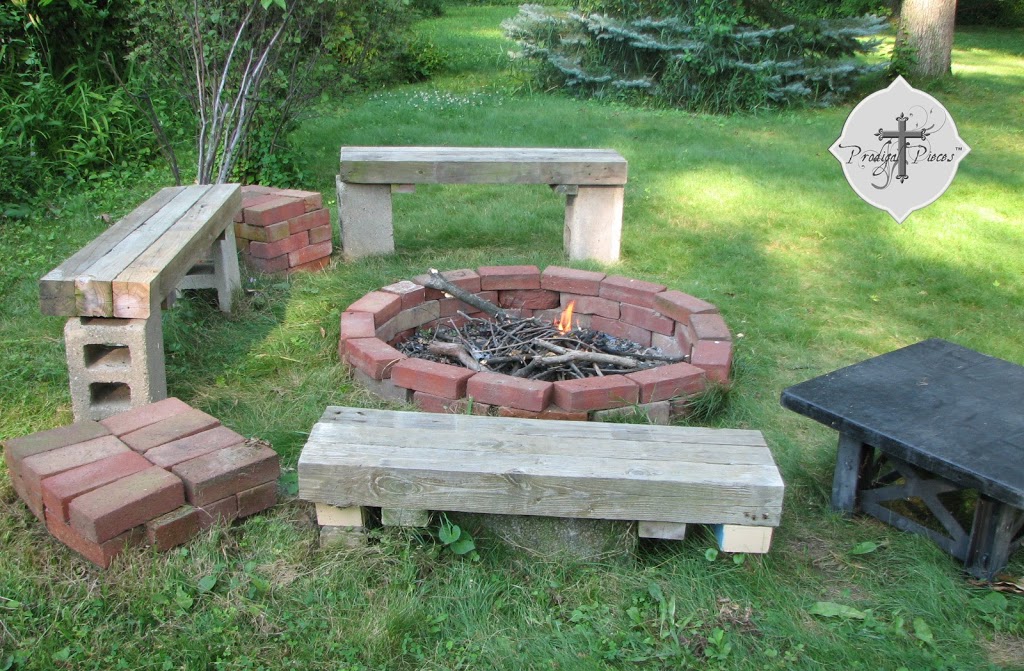Budget Fire Pit from Reclaimed Brick