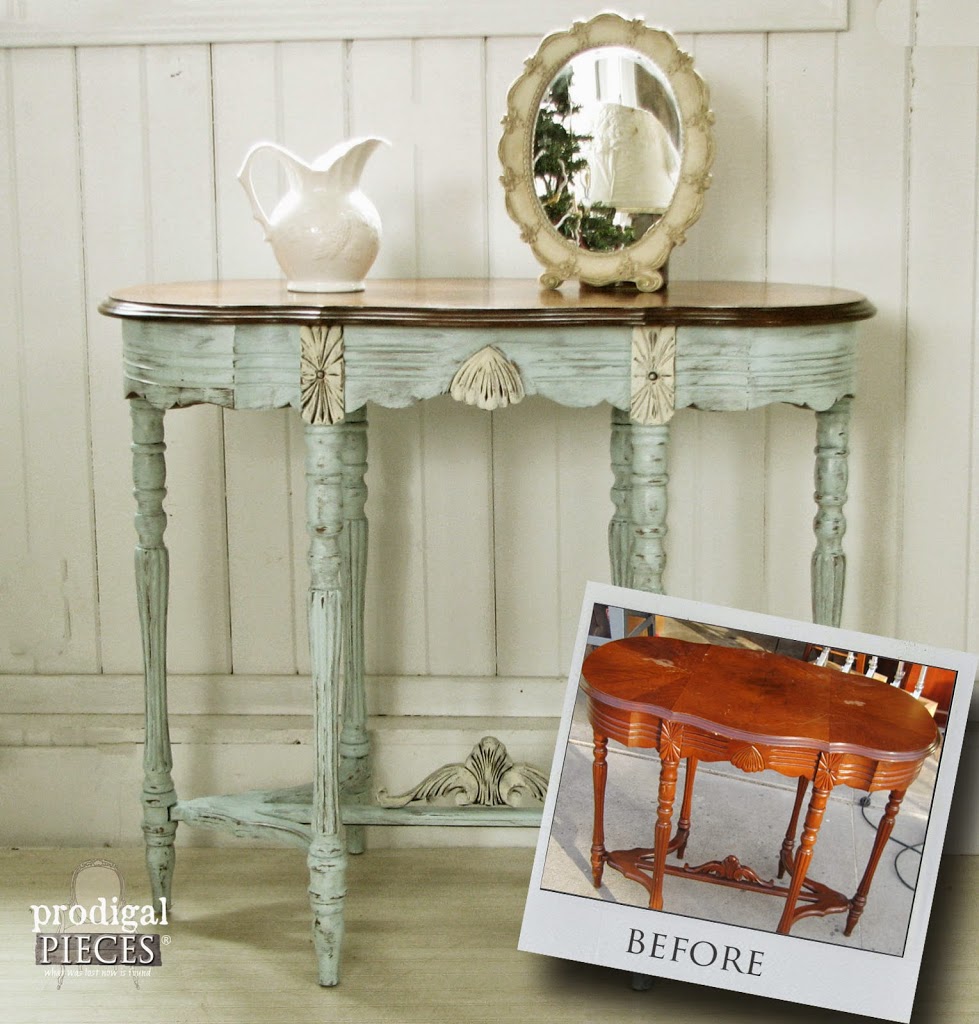 Aqua Blue Table ~ My Favorite Furniture Color