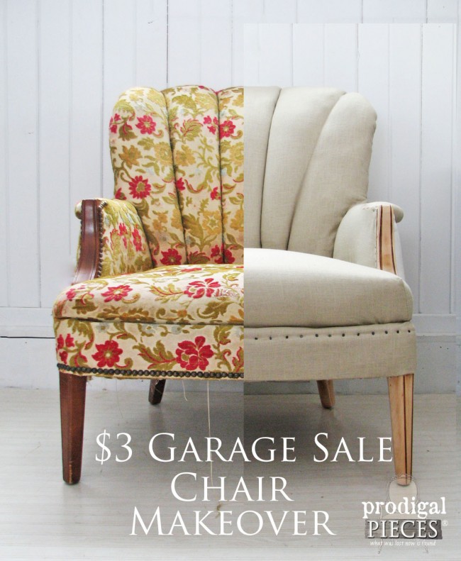 $3 Garage Sale Channel Back Chair Gets Deconstructed Makeover | A Thrifty Update by Prodigal Pieces | prodigalpieces.com prodigalpieces