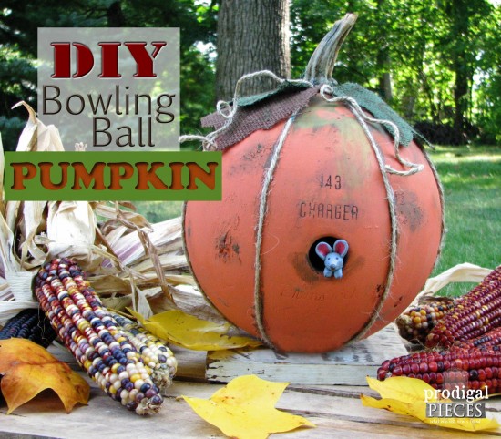 DIY Bowling Ball Pumpkin by Prodigal Pieces | prodigalpieces.com prodigalpieces