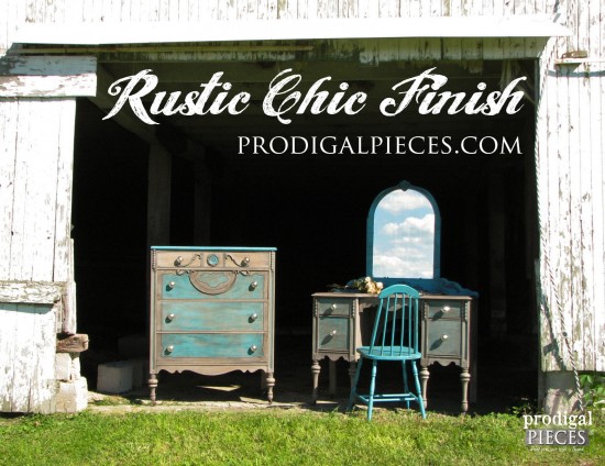 Rustic Chic Finish by Prodigal Pieces - You can create this look with paint and stain | prodigalpieces.com