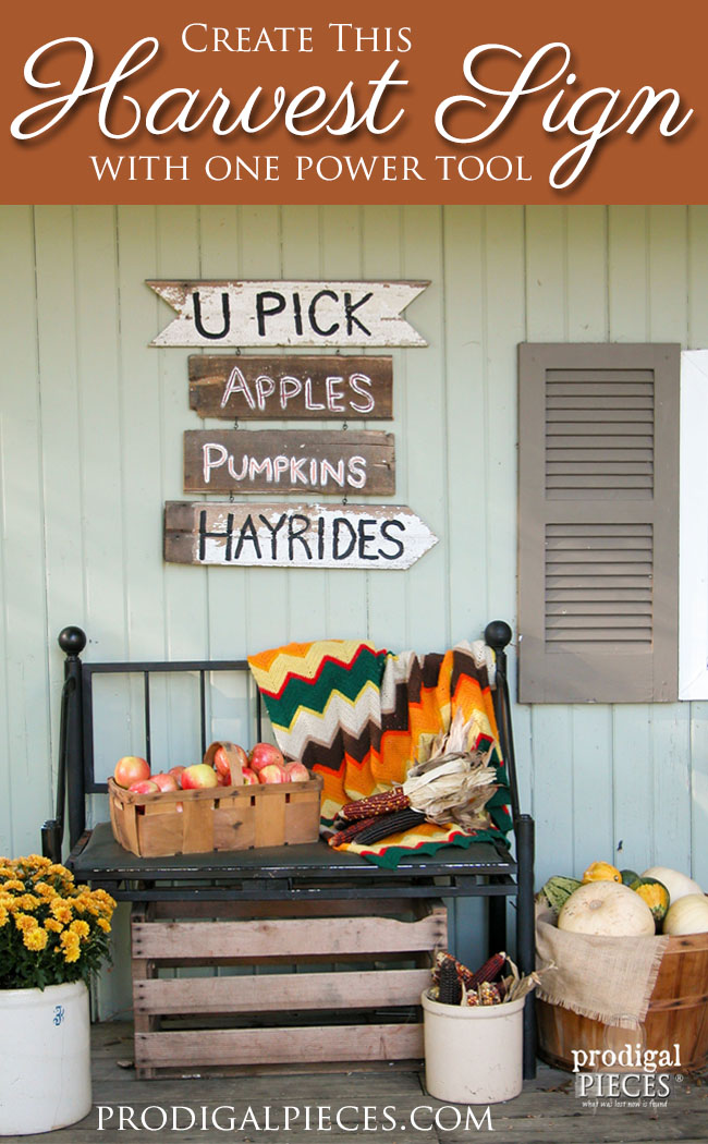 DIY Harvest Sign from Reclaimed or New Wood by Prodigal Pieces | prodigalpieces.com