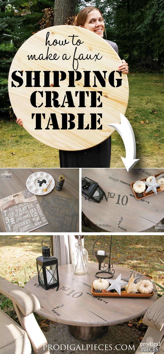 DIY a Faux Shipping Crate Table by Prodigal Pieces | www.prodigalpieces.com