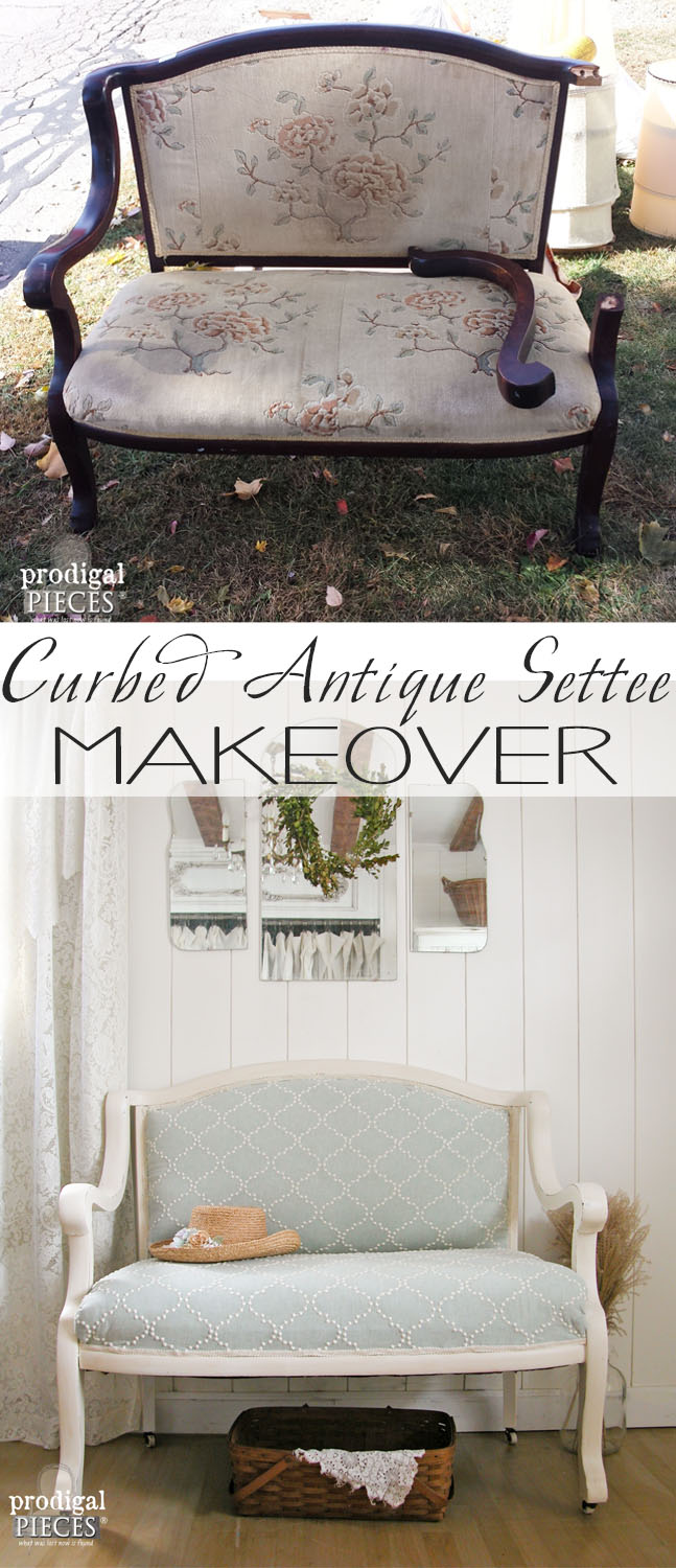 Curbed Antique Settee Rescue | Prodigal Pieces | prodigalpieces.com