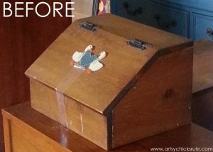 Old Bread Box Makeover by Artsy Chicks Rule