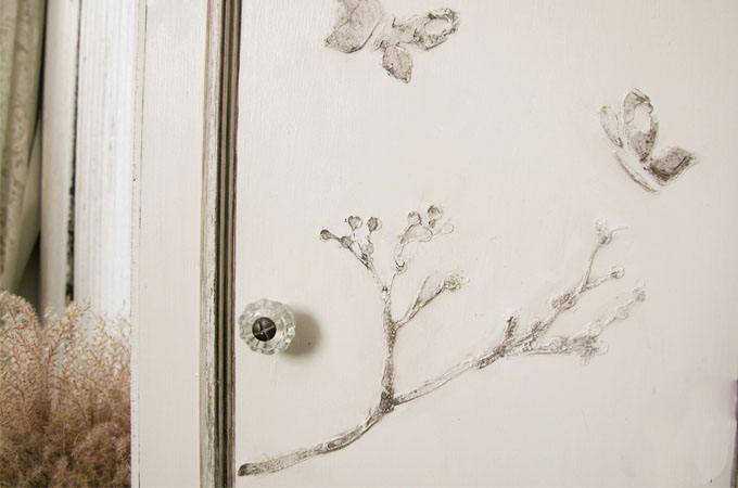 Emboss Furniture with Stencils & Spackling