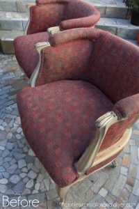 Vintage Arm Chair Makeover by Confessions of a Serial DIYer
