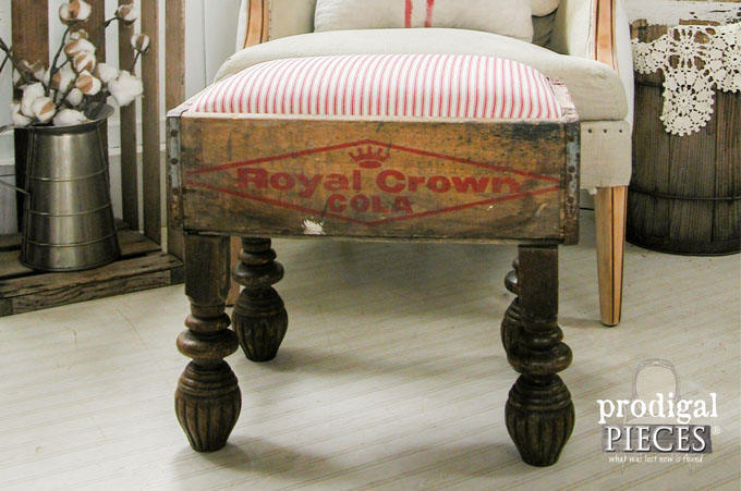 Vintage Soda Crate Turned Foot Stool