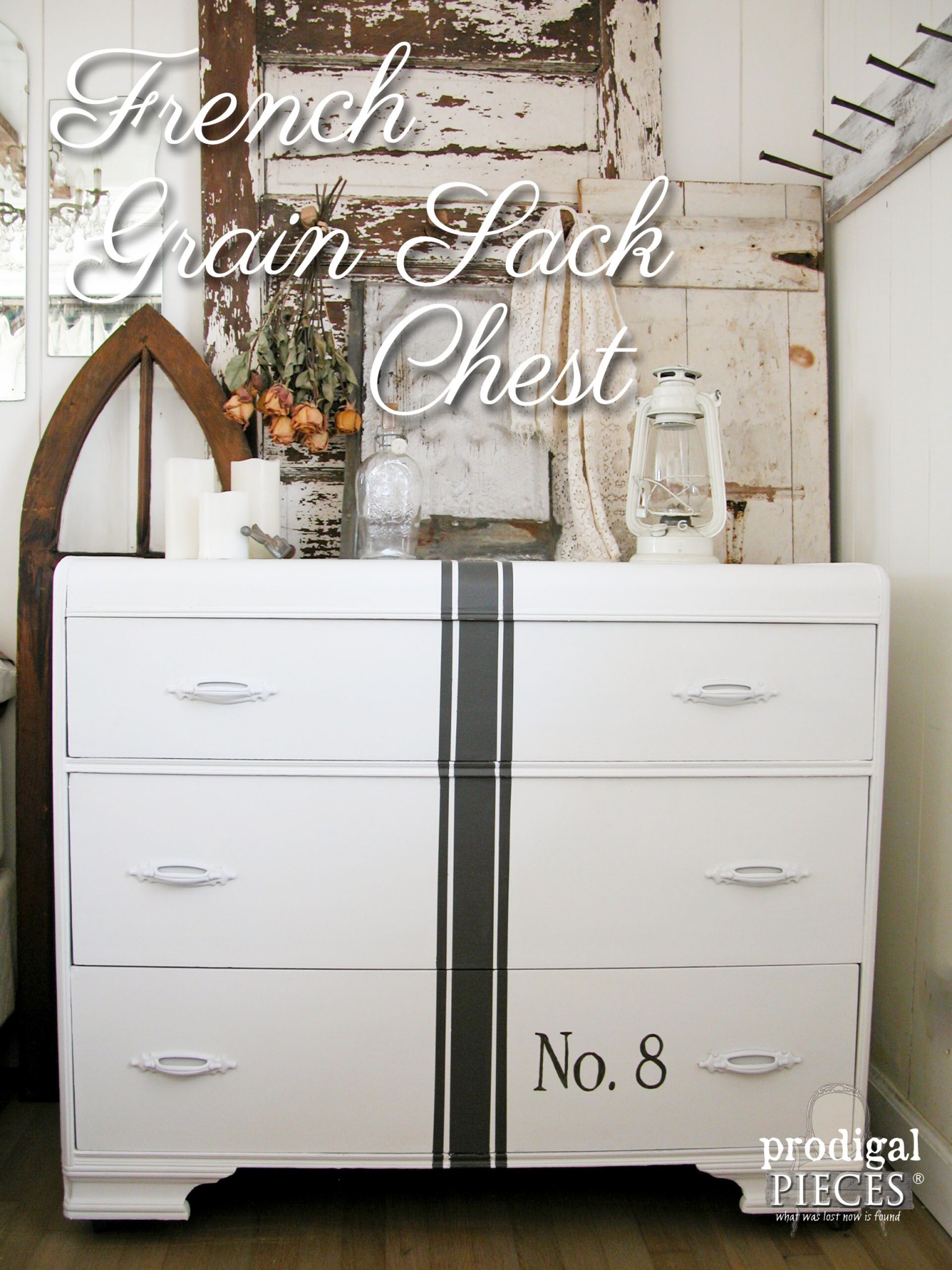 French Grain Sack Chest of Drawers by Prodigal Pieces | www.prodigalpieces.com