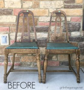Vintage Chair Makeover by Girl in the Garage via Prodigal Pieces