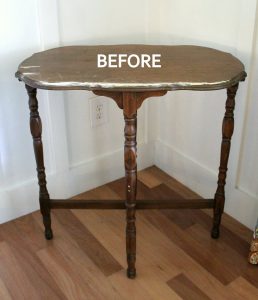 Vintage Side Table Makeover Artsy Chicks Rule via Prodigal Pieces 