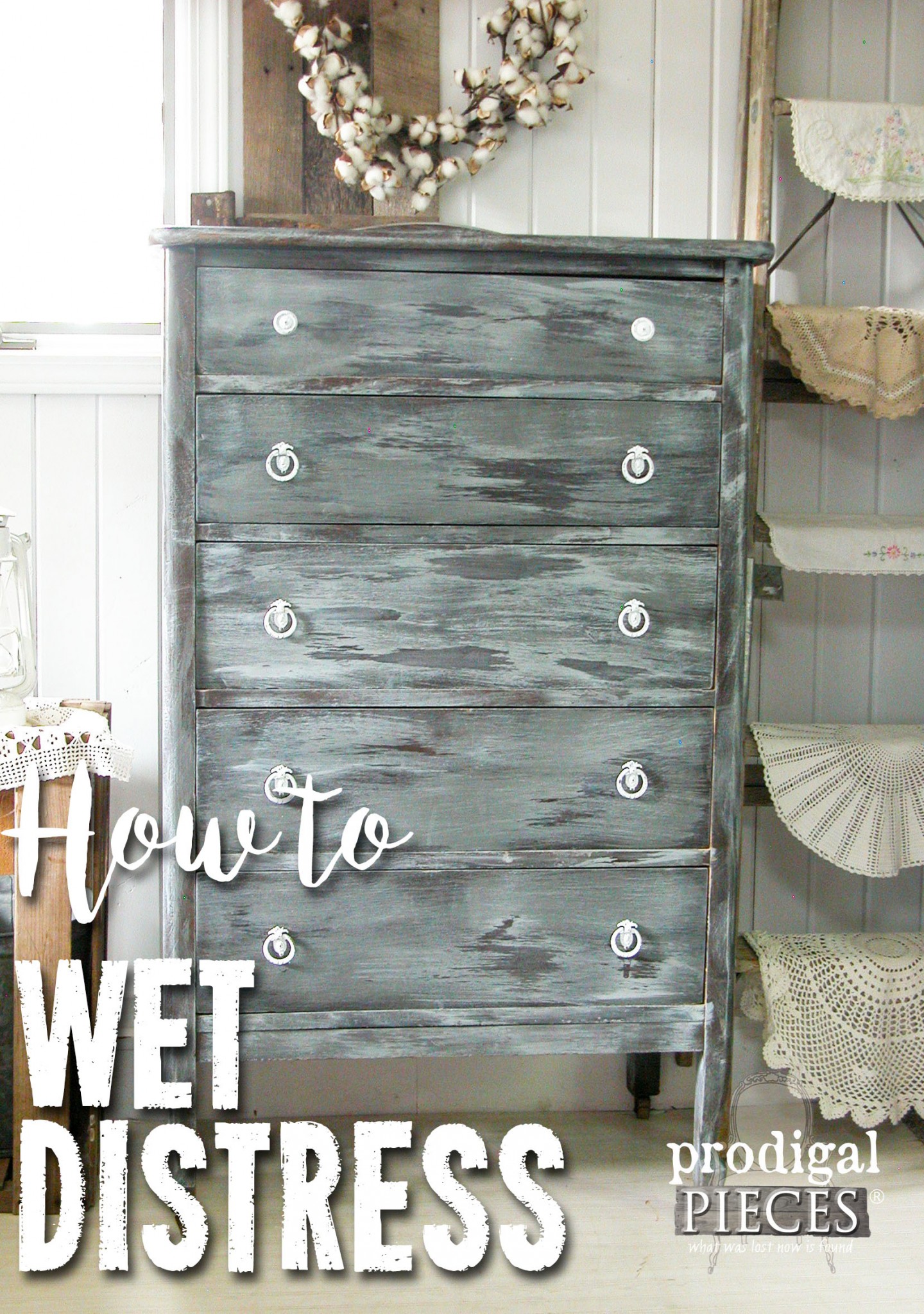 How to Wet Distress Paint with Tutorial by Prodigal Pieces | prodigalpieces.com