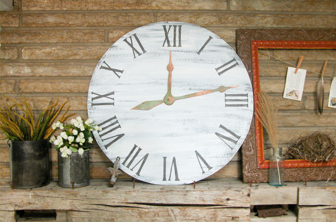 Faux Clock DIY ~ Repurposed Fun