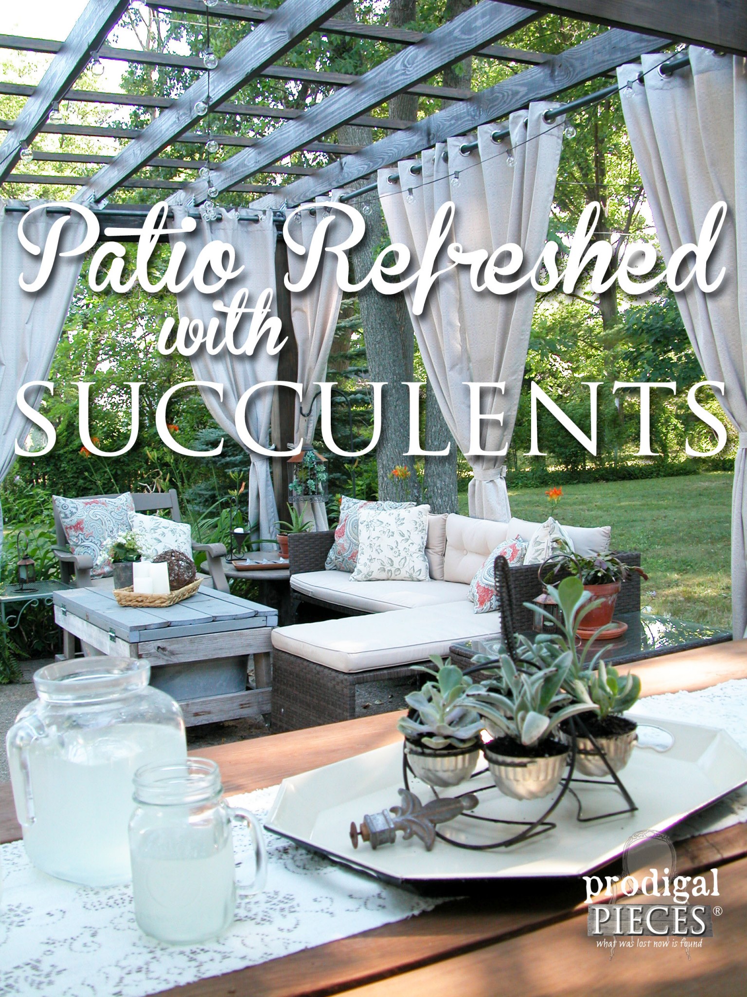 How to Freshen Up Your Outdoor Decor with Repurposed Planters and Succulents by Prodigal Pieces | prodigalpieces.com