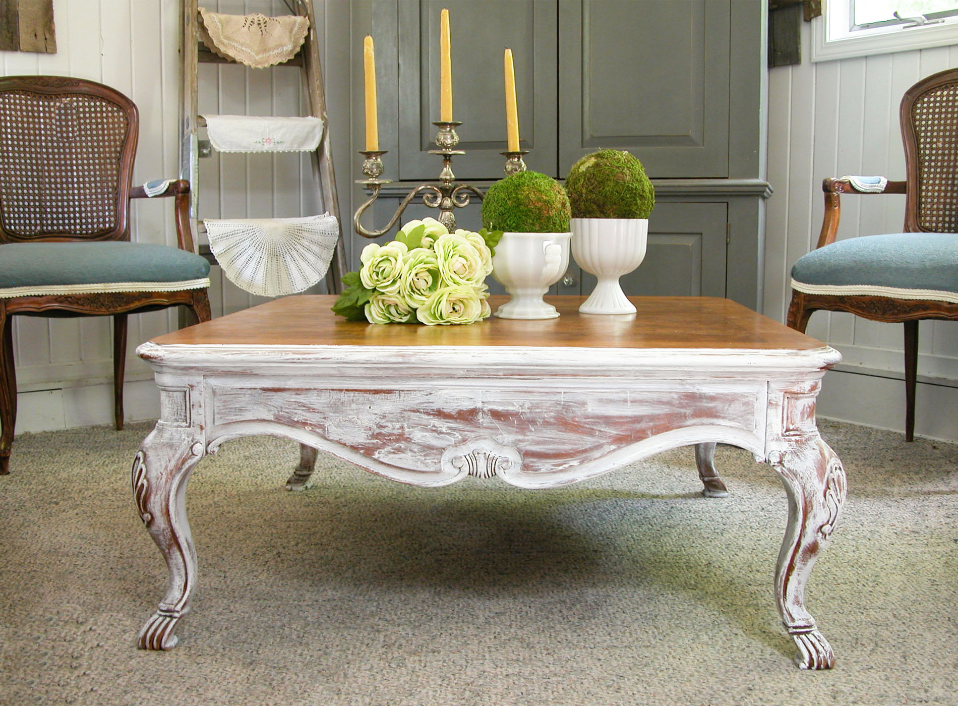 Coffee Table Makeover with French Country Style