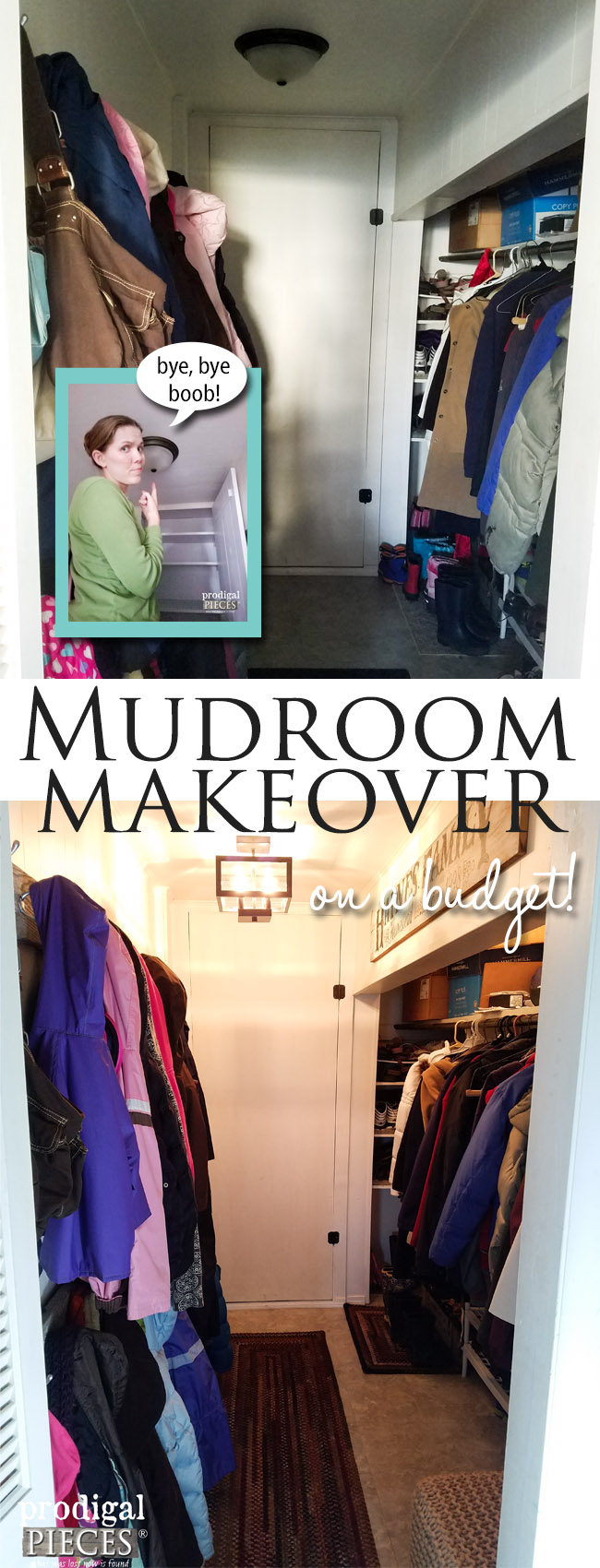 Don't Let a Budget Get in Your Way of Making Updates. Simple Fixes Can be Done! Mudroom Makeover by Prodigal Pieces | prodigalpieces.com