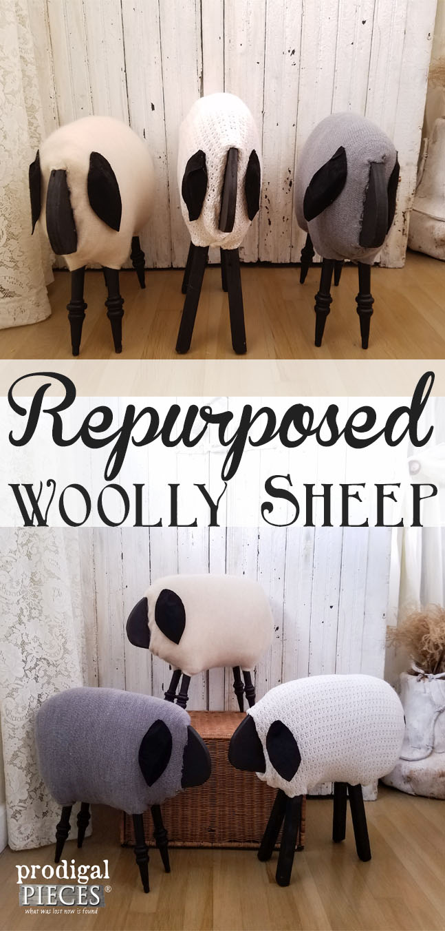 Woolly Sheep Made from Repurposed Materials by Prodigal Pieces | prodigapieces.com