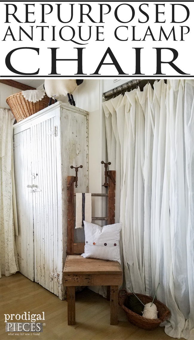 Handmade Antique Clamp Chair with Reclaimed Barn Wood by Prodigal Pieces | prodigalpieces.com