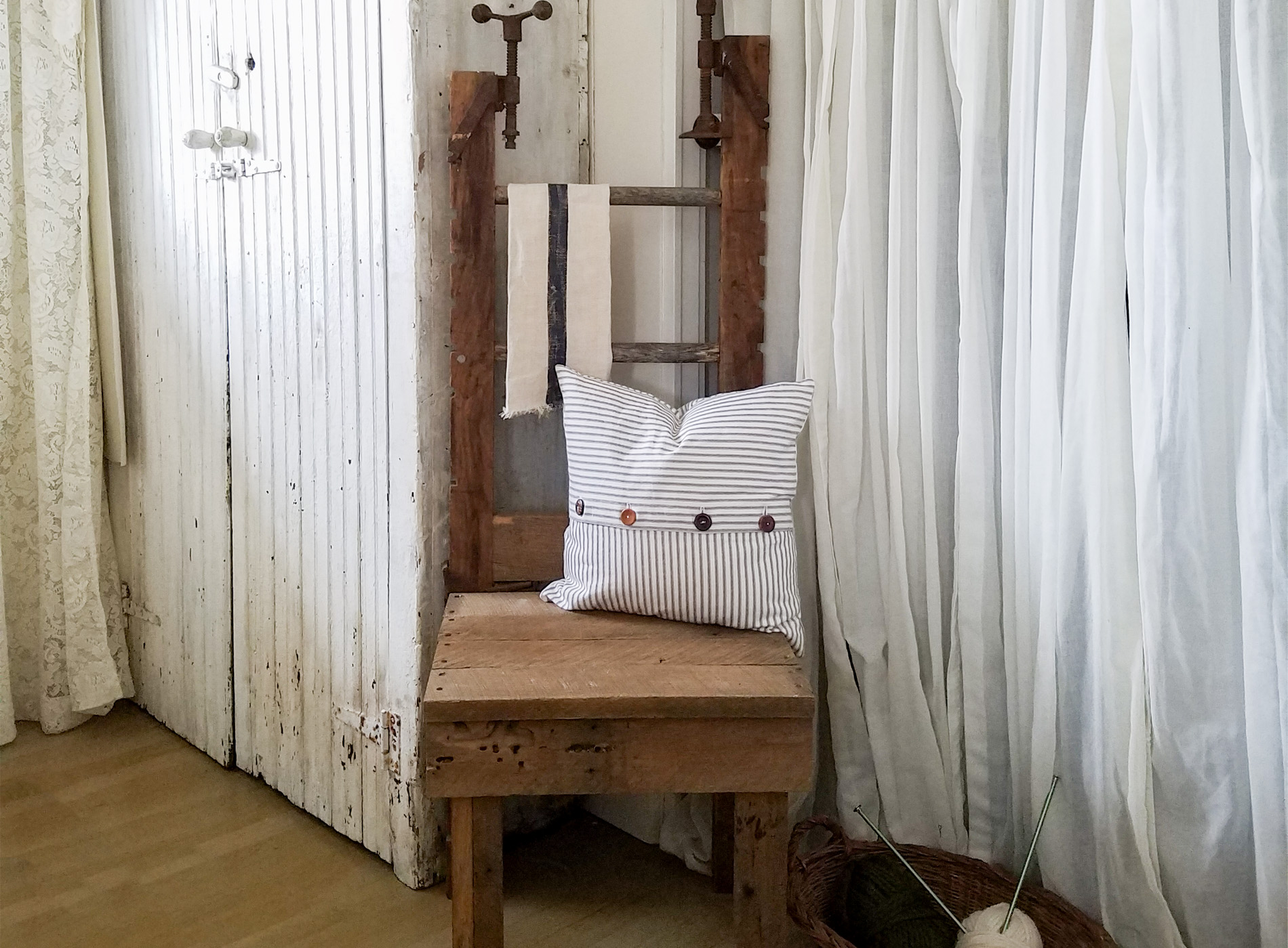 Antique Clamp Chair Made with Barn Wood
