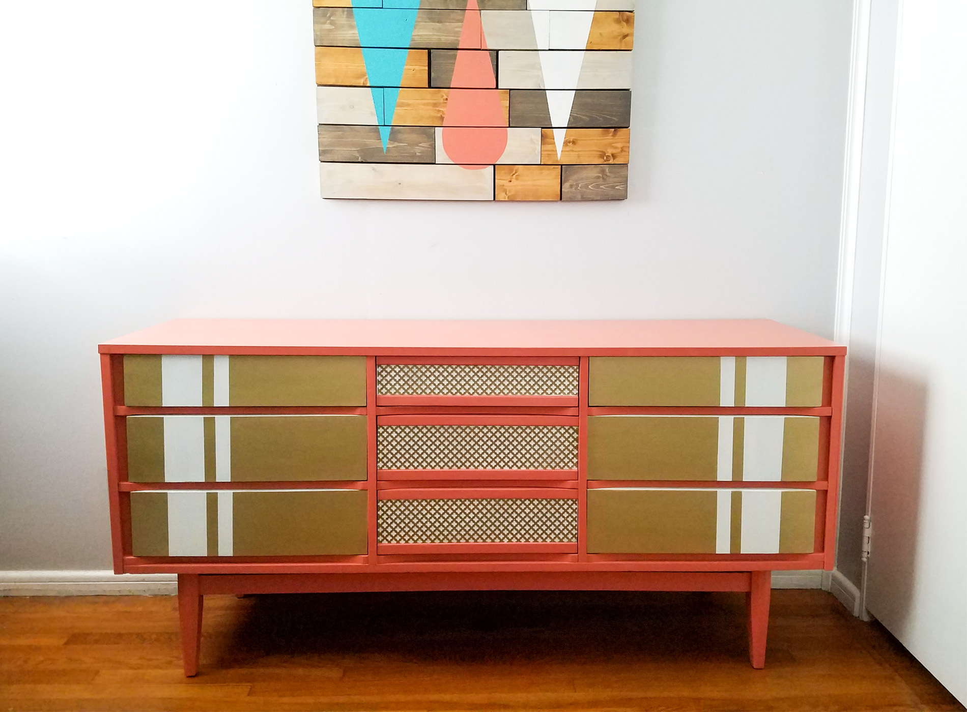 Modern Dresser Makover ~ Mid Century Chic
