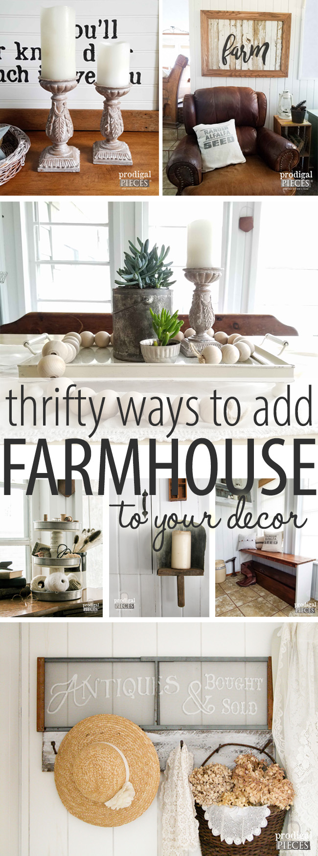 Want to add farmhouse style decor to your home, but lack a big budget? It's easier than you think. Come see at Prodigal Pieces | prodigalpieces.com