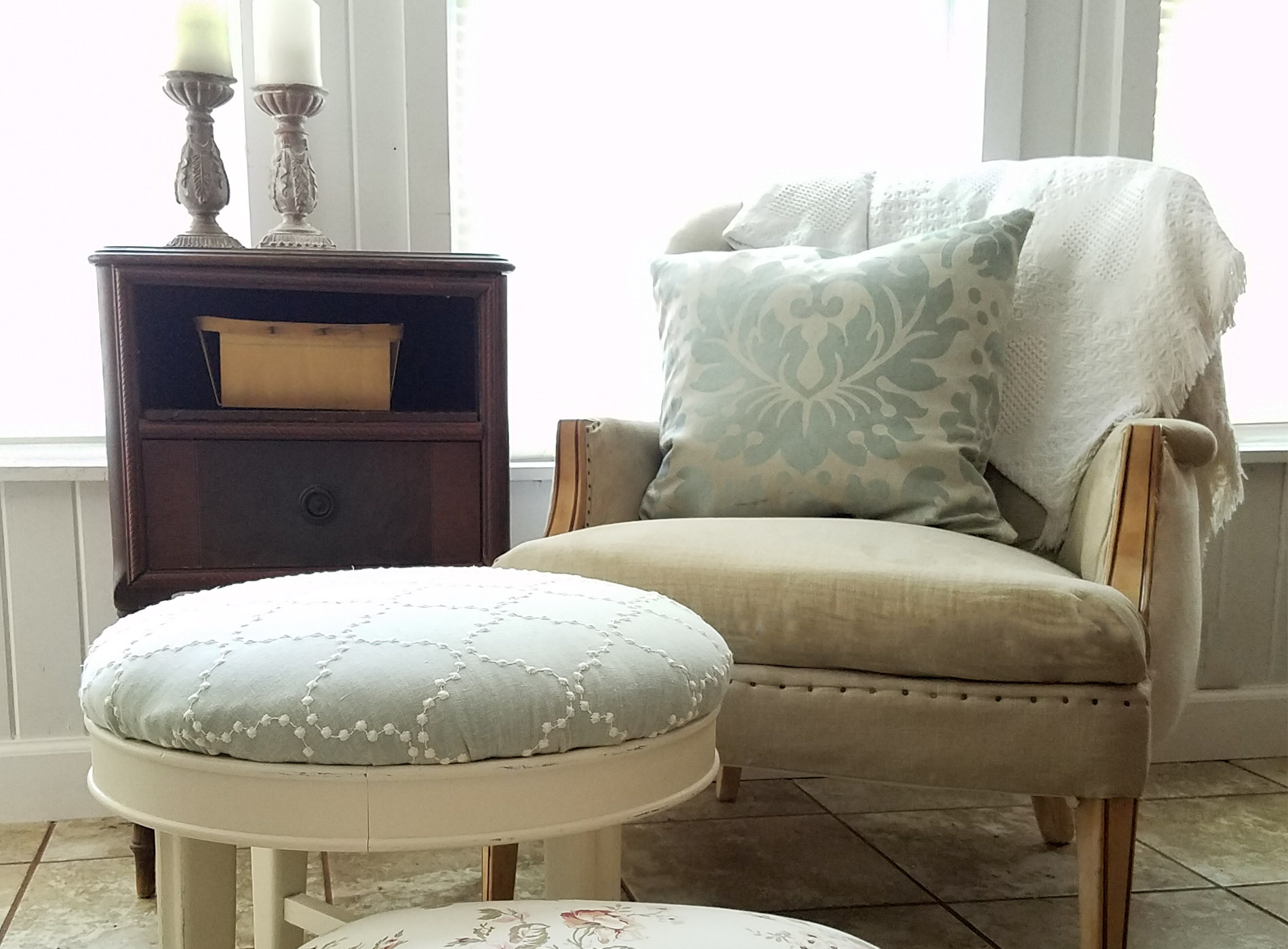 Footstool Upholstery ~ It really is that easy