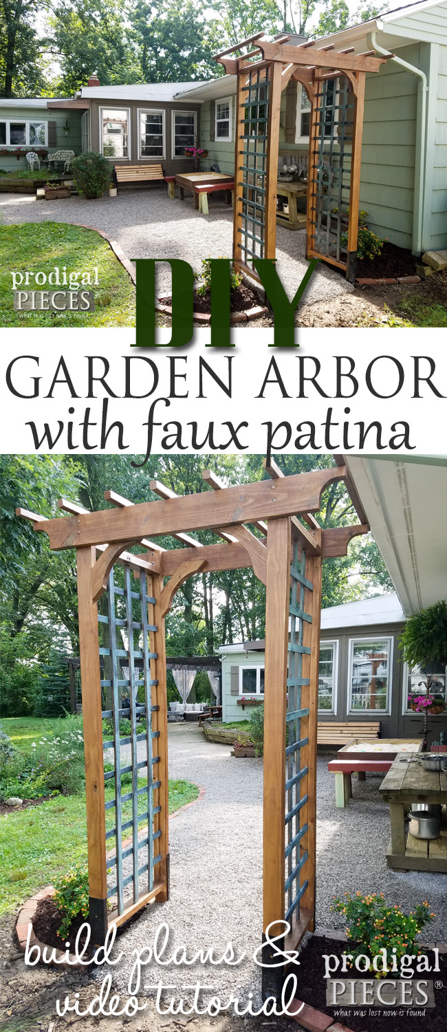 Build this beautiful DIY Garden Arbor to add height and growing space to your garden. Full build plans with video at Prodigal Pieces | prodigalpieces.com