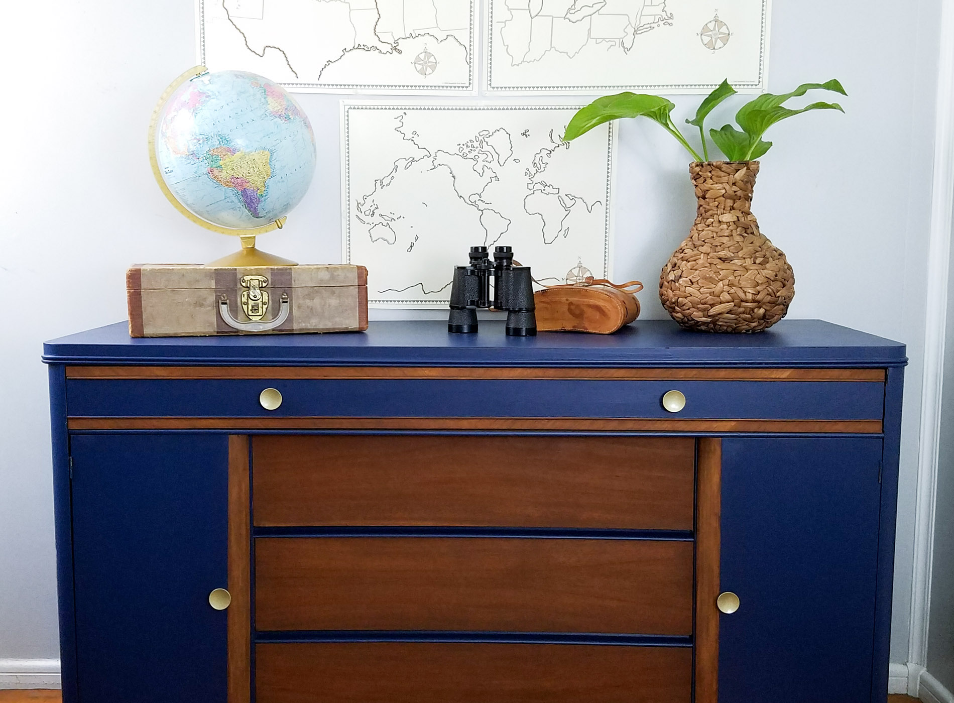 Art Deco Buffet Revived with Paint & Stain