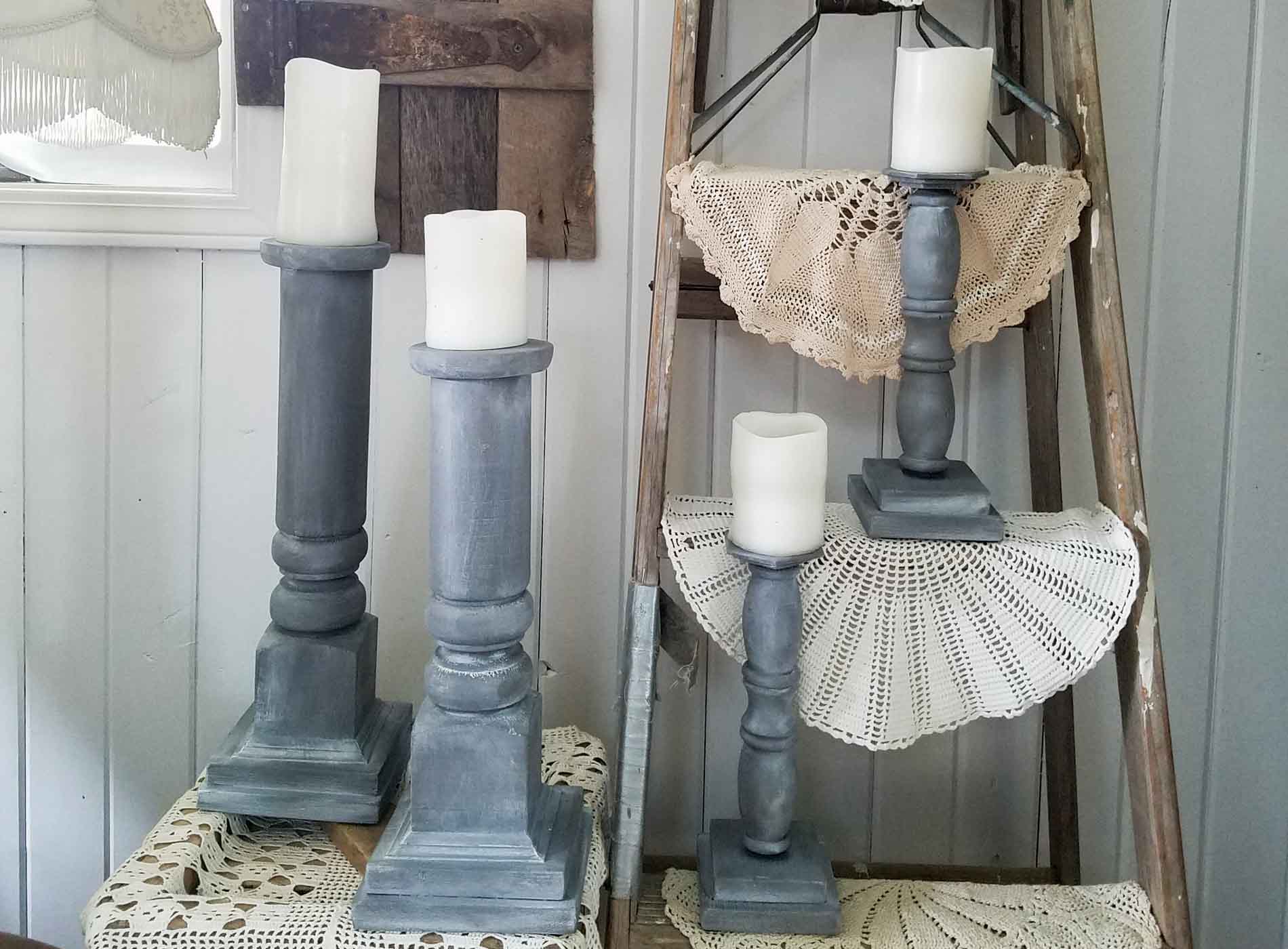 DIY Candlesticks from Repurposed Materials