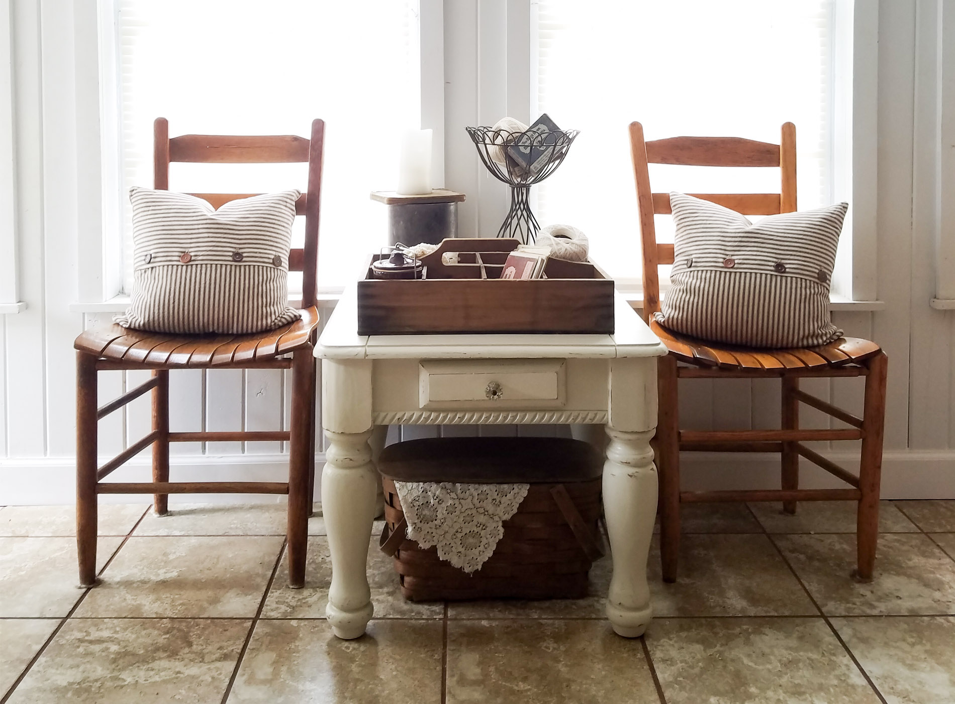 Farmhouse Side Table ~ How to Update Your Look