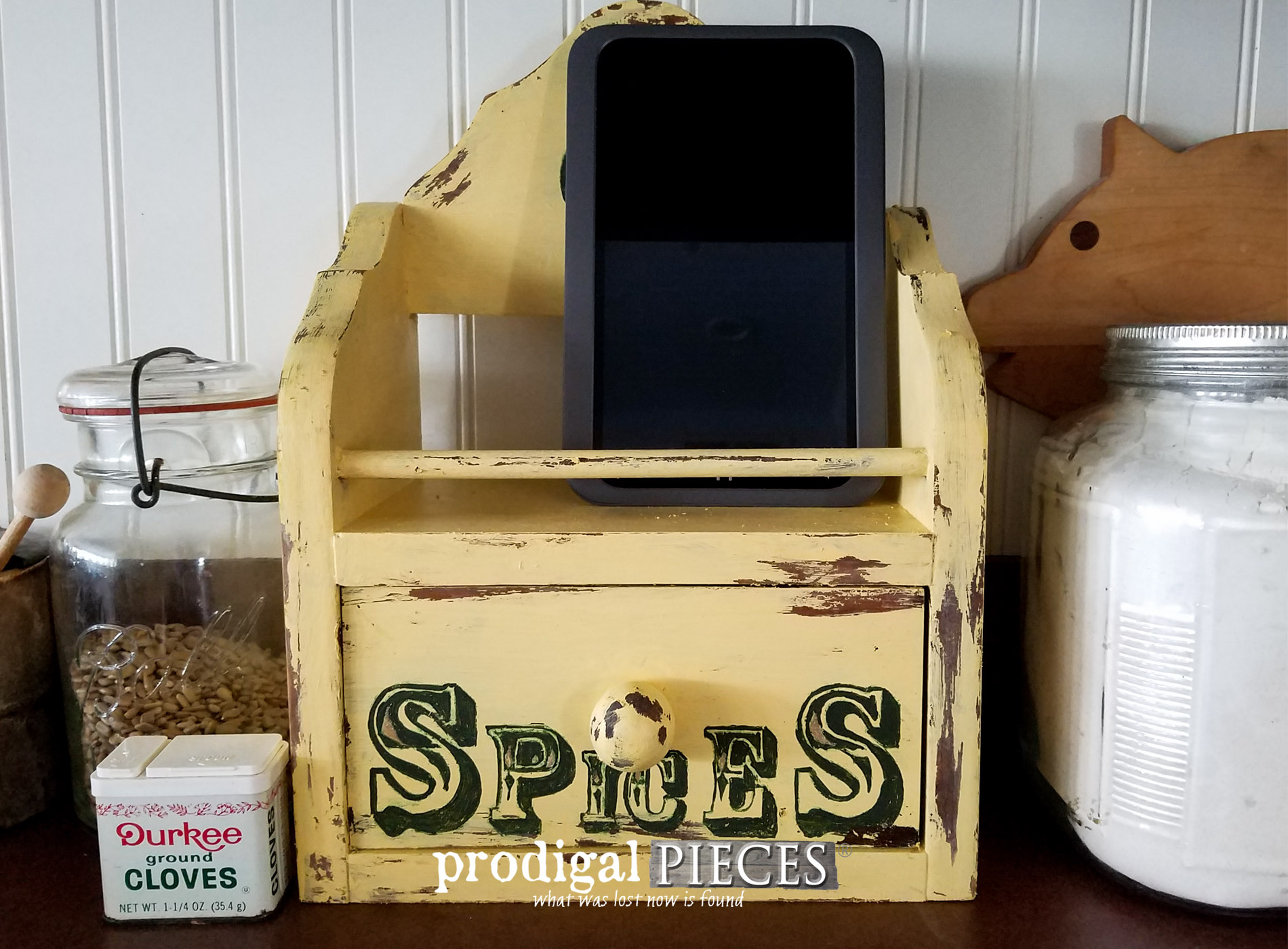 DIY Charging Station from Thrifted Box
