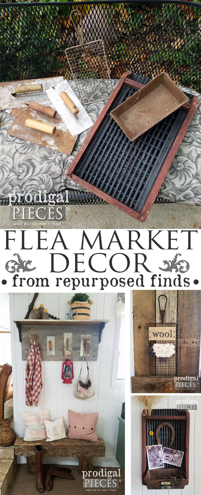 Do you love flea market decor? Check out how 3 different creations were made out of repurposed finds & all on a budget by Prodigal Pieces | prodigalpieces.com