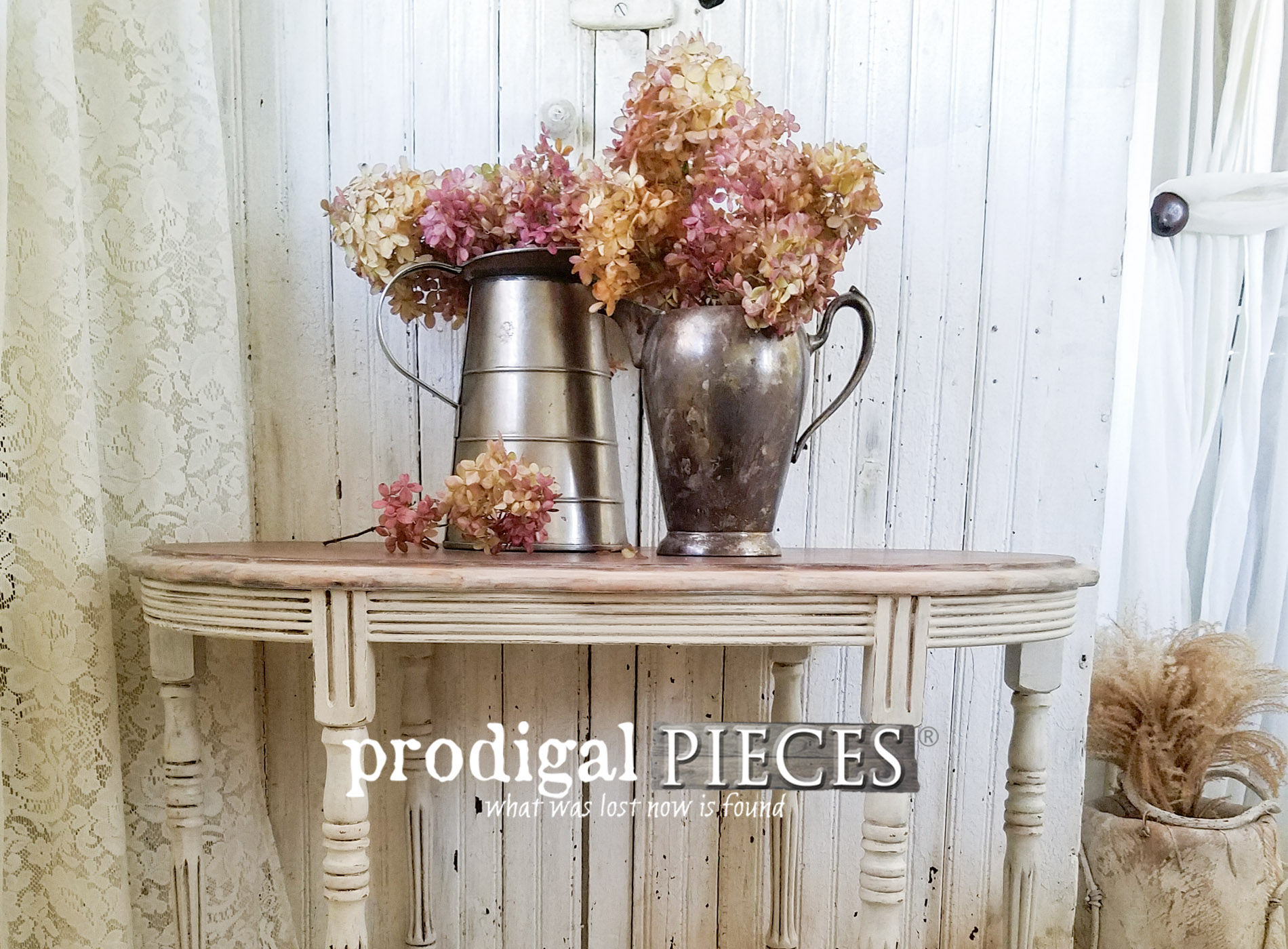 Antique Side Table with Refreshed New Look
