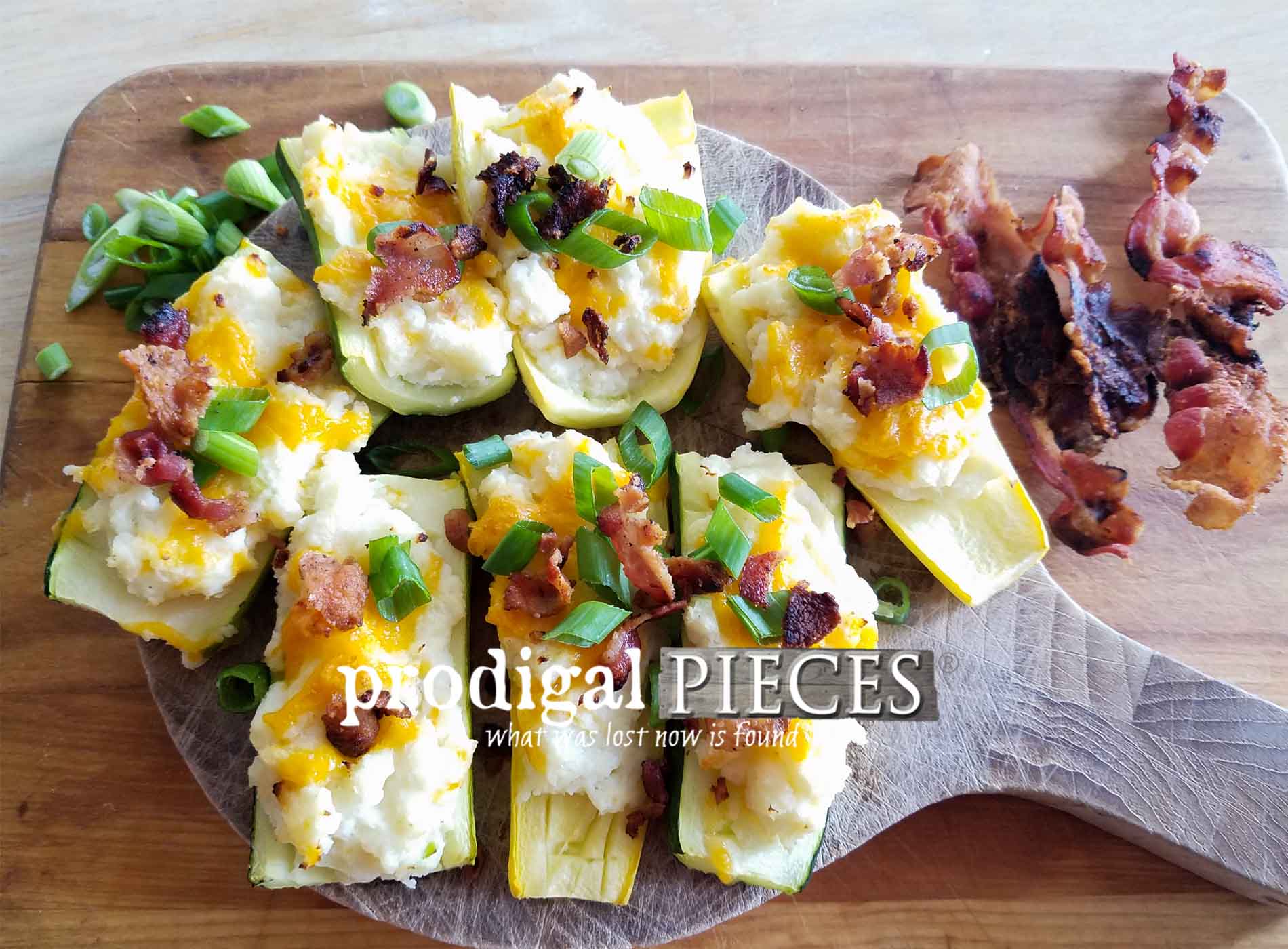 Potatoless Twice Baked Potatoes ~ Cauliflower Bake