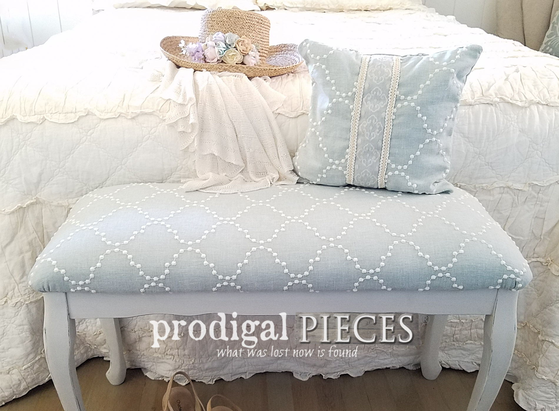 Upholstered Bench Updated and Refreshed