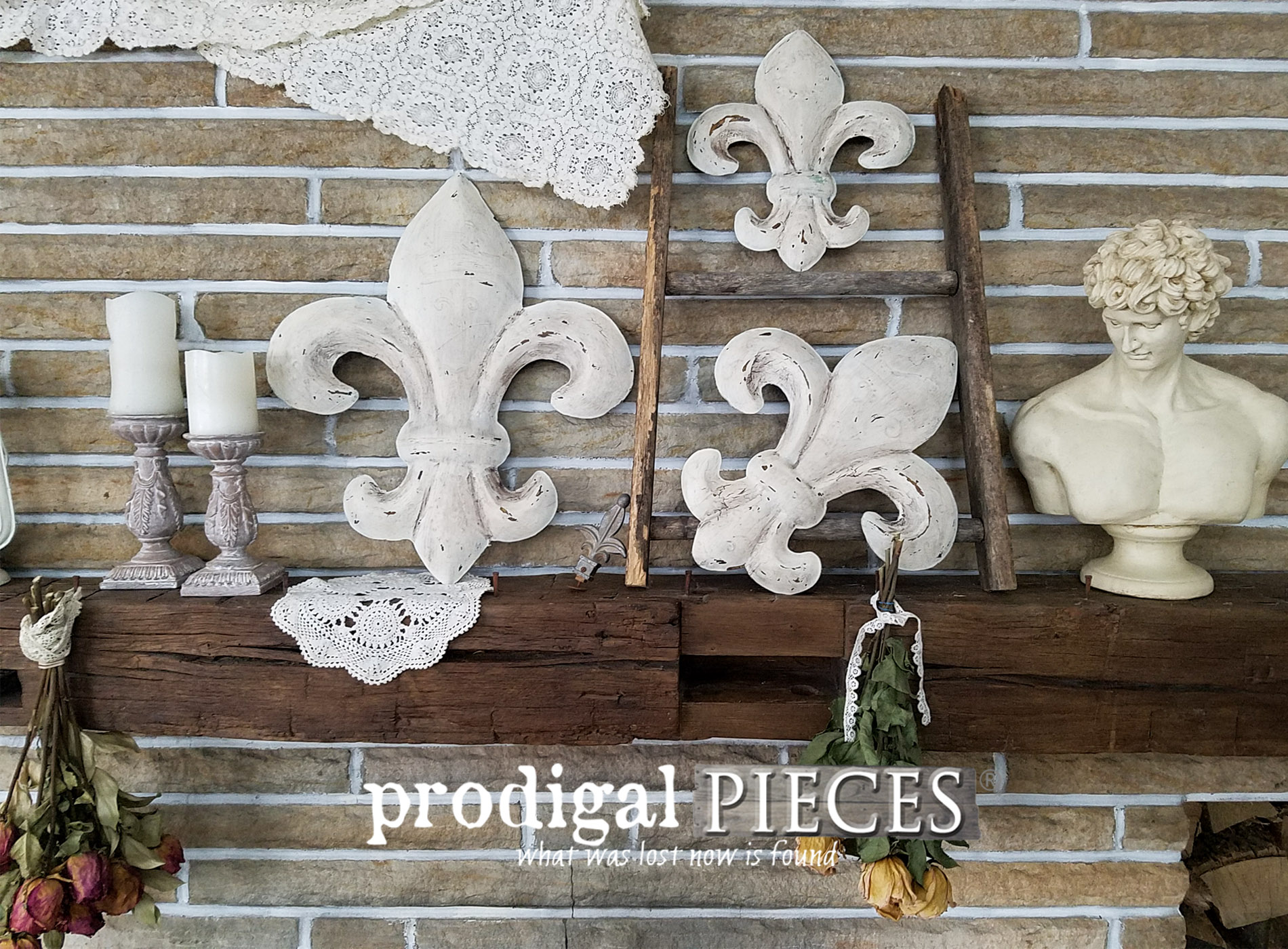 Fleur de Lis Wall Art ~ From Thrifted to Fabulous