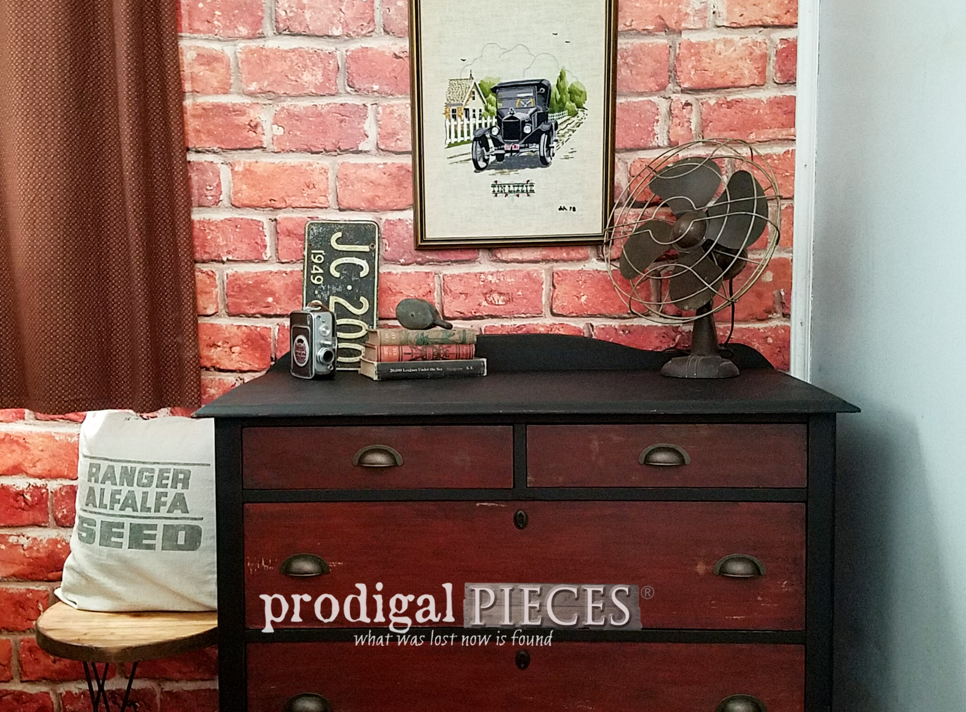 Industrial Chest of Drawers Redo ~ Rustic Style