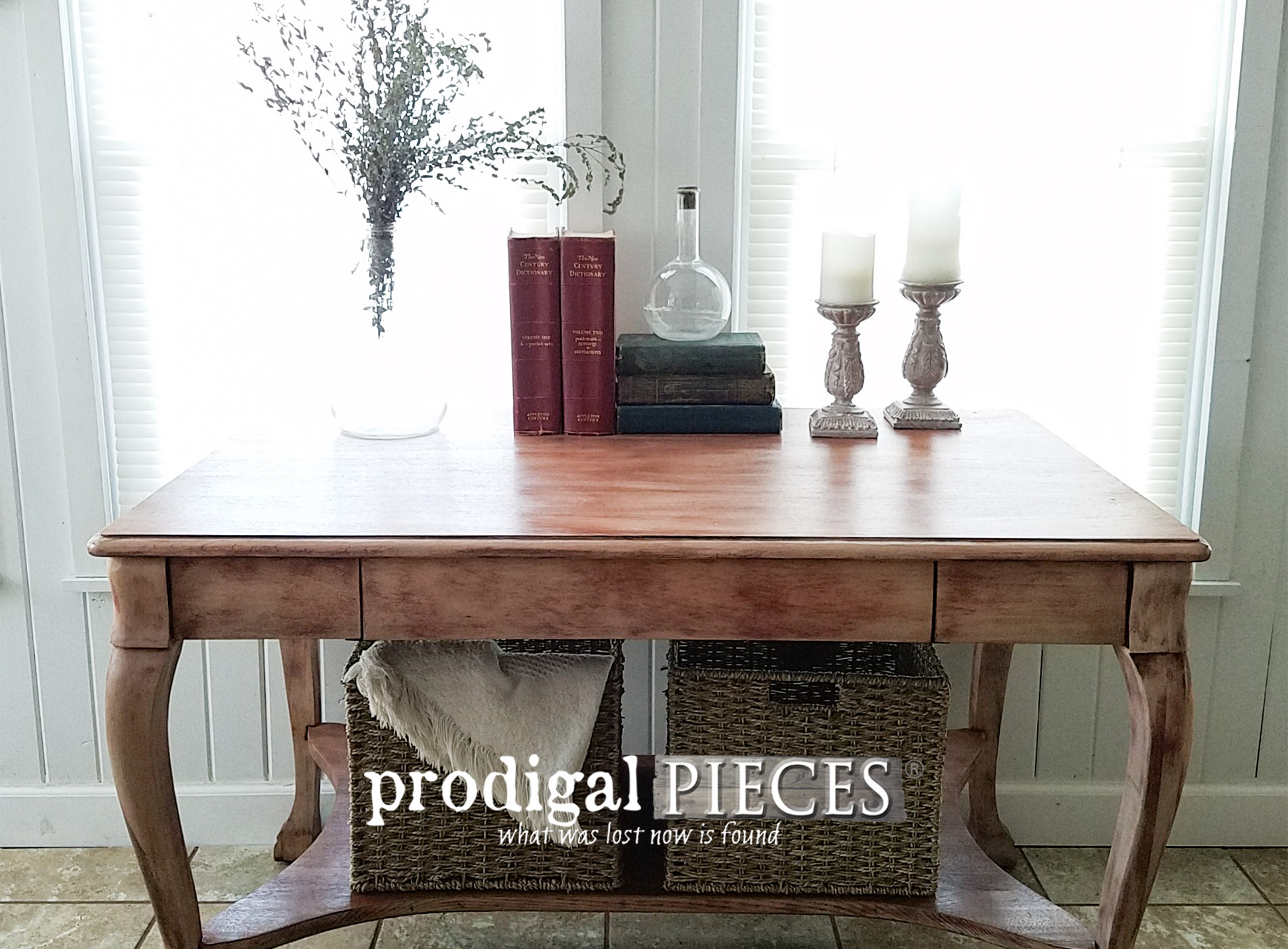 Antique Library Table with Fresh New Look