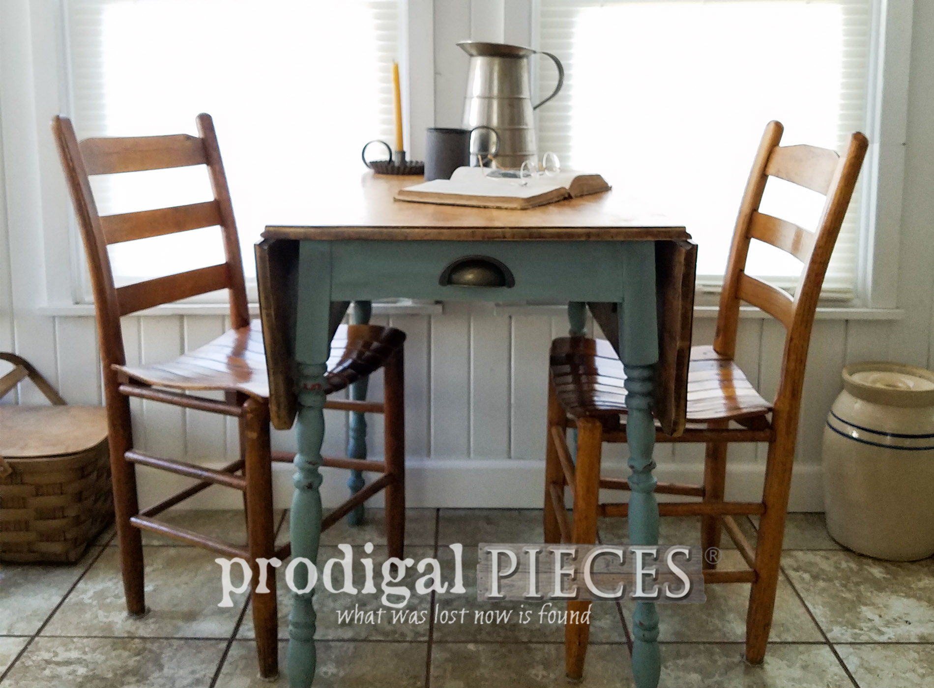 Farmhouse Drop-Leaf Table Updated