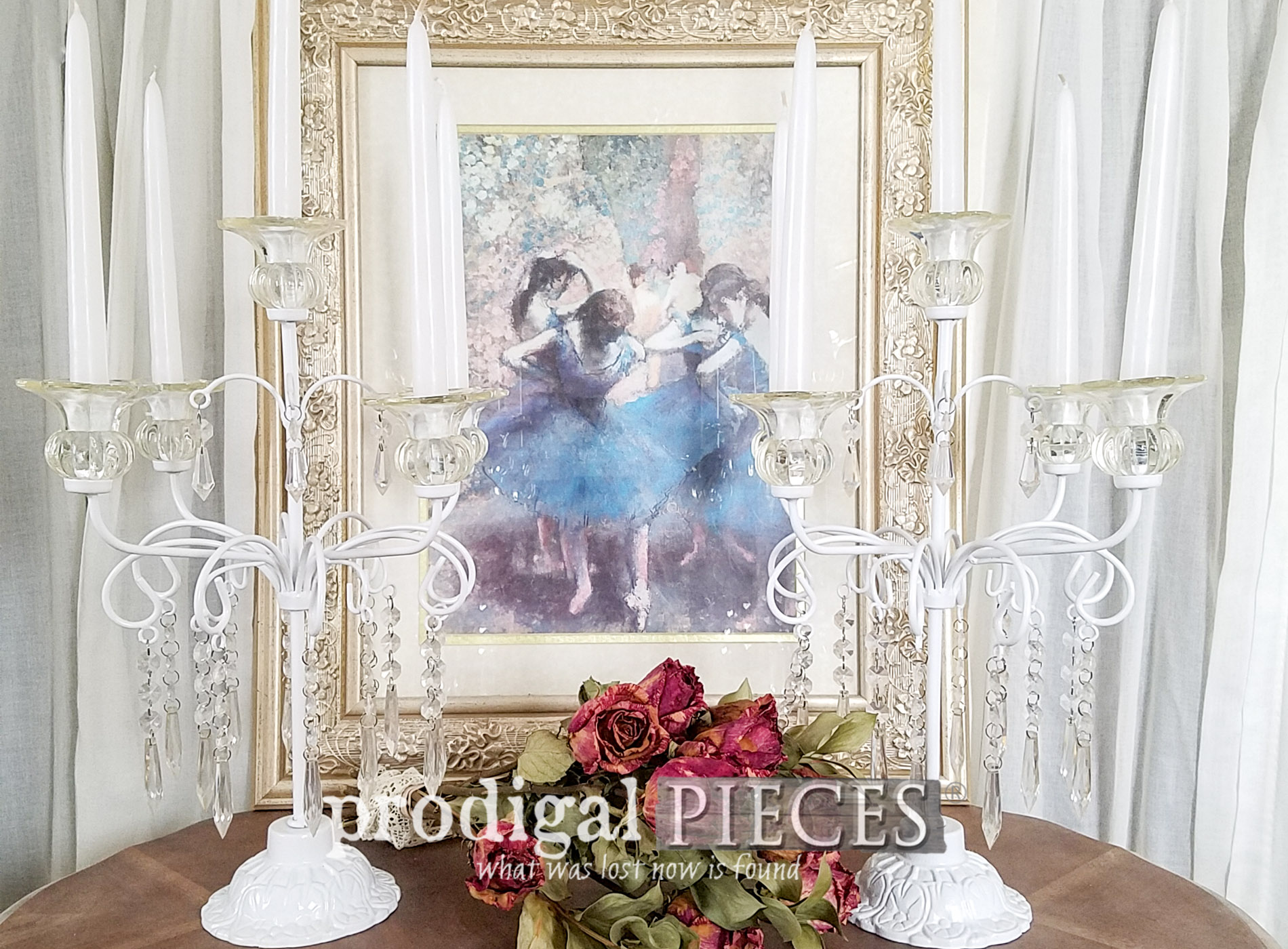 Thrifted Candelabras Meet Shabby Chic