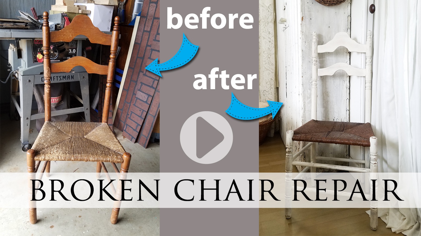 Broken Chair Repair Video Tutorial by Larissa of Prodigal Pieces | prodigalpieces.com prodigalpieces