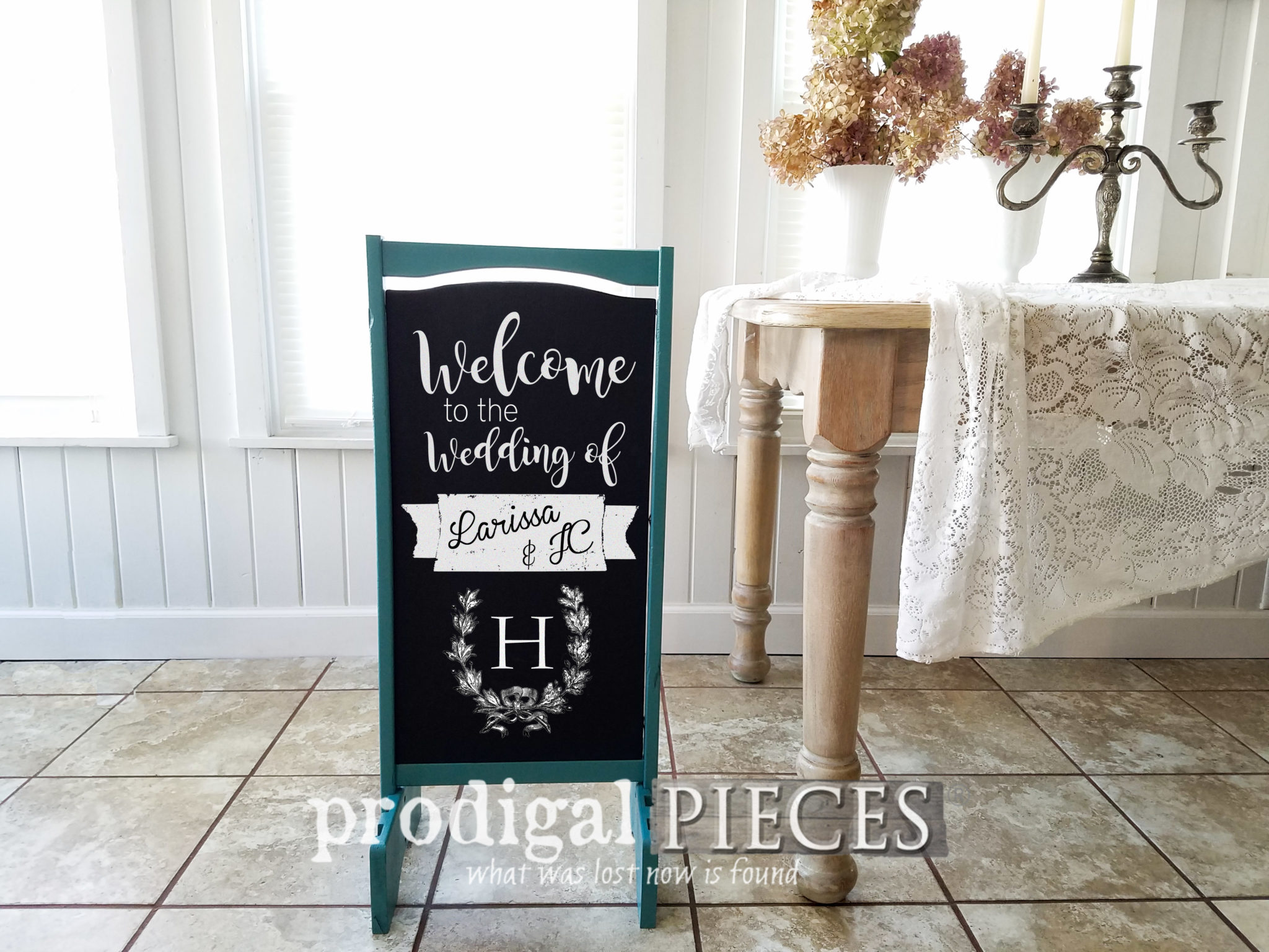Repurposed Chalkboard Sign from Curbside Finds