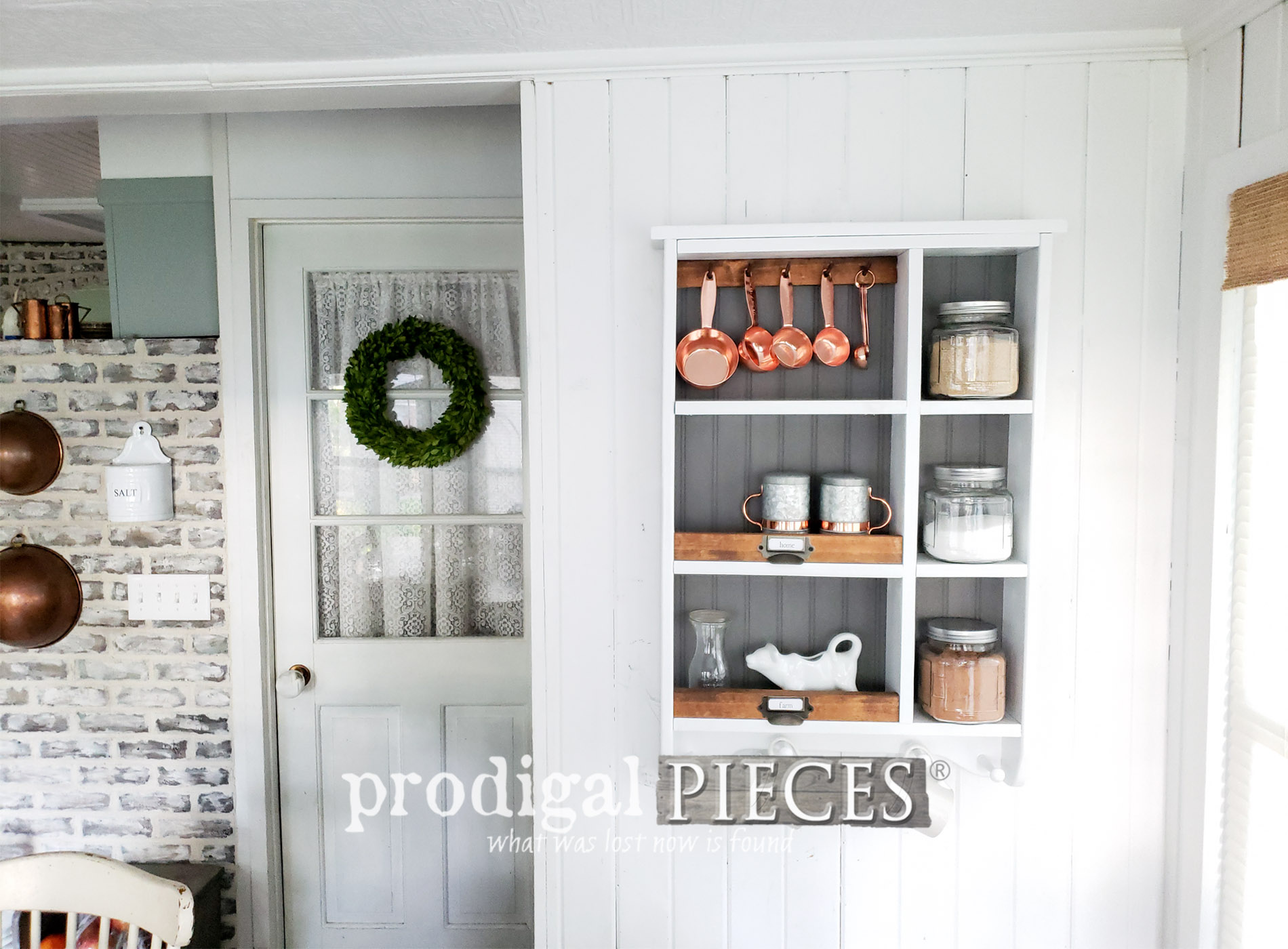 Farmhouse Kitchen Storage Cubby