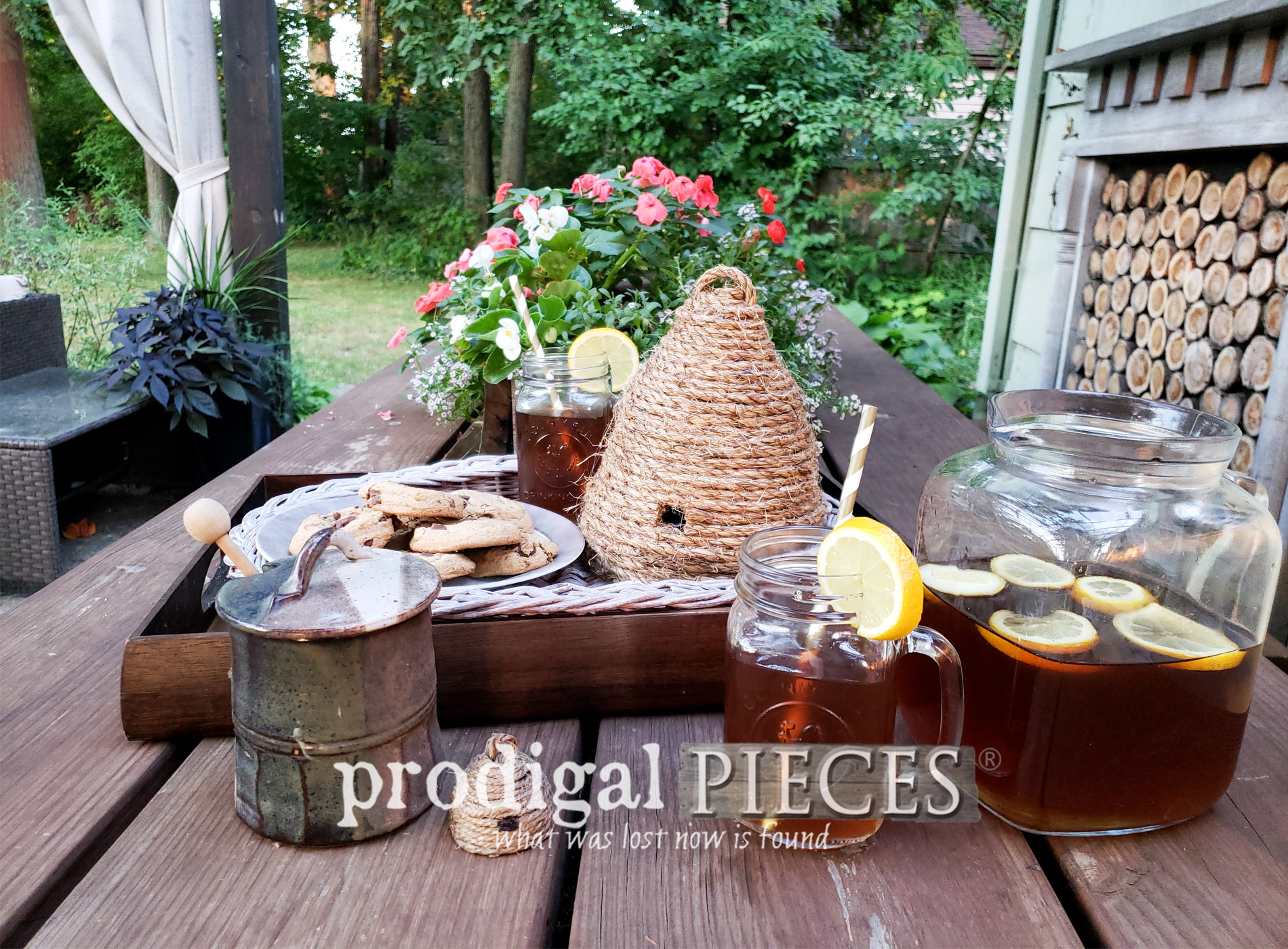 DIY Bee Skep from Upcycled Materials