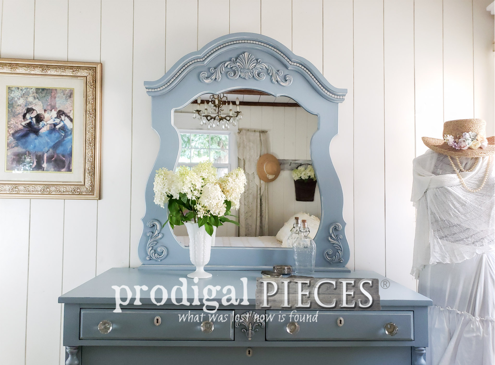 Upcycled Dresser & Mirror Made New
