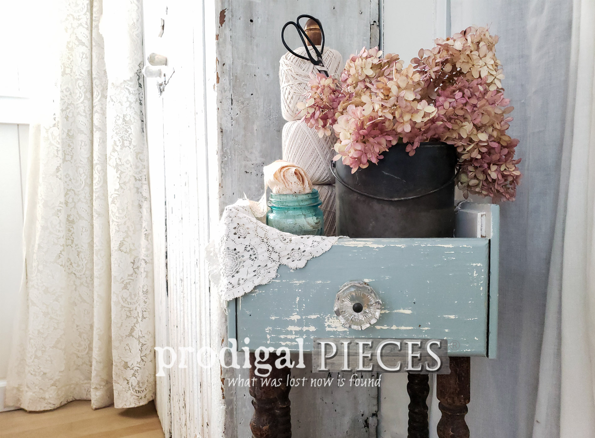Upcycled Plant Stand with Antique Flair
