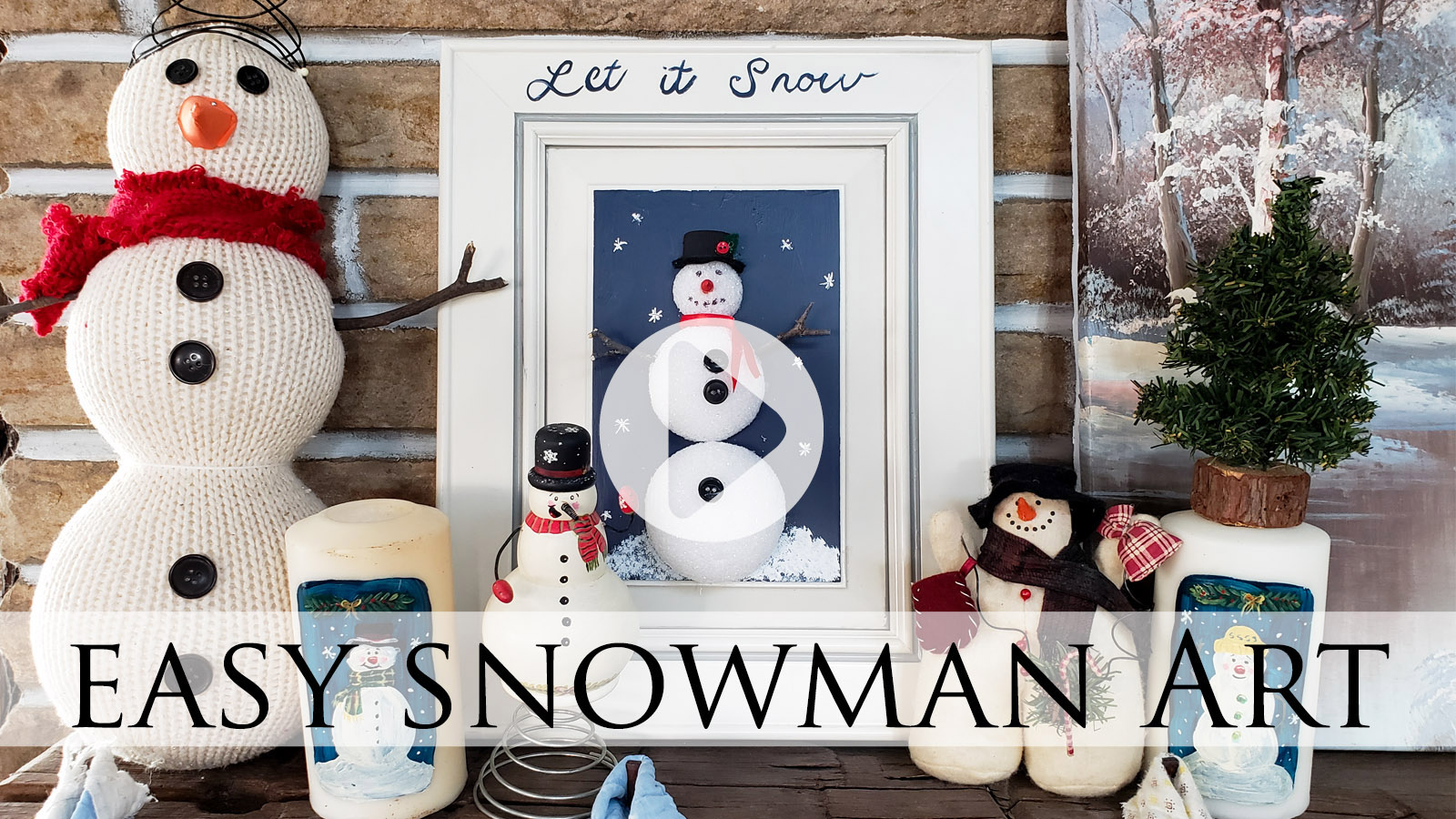 DIY Easy Snowman Art Video Tutorial by Larissa of Prodigal Pieces | prodigalpieces.com