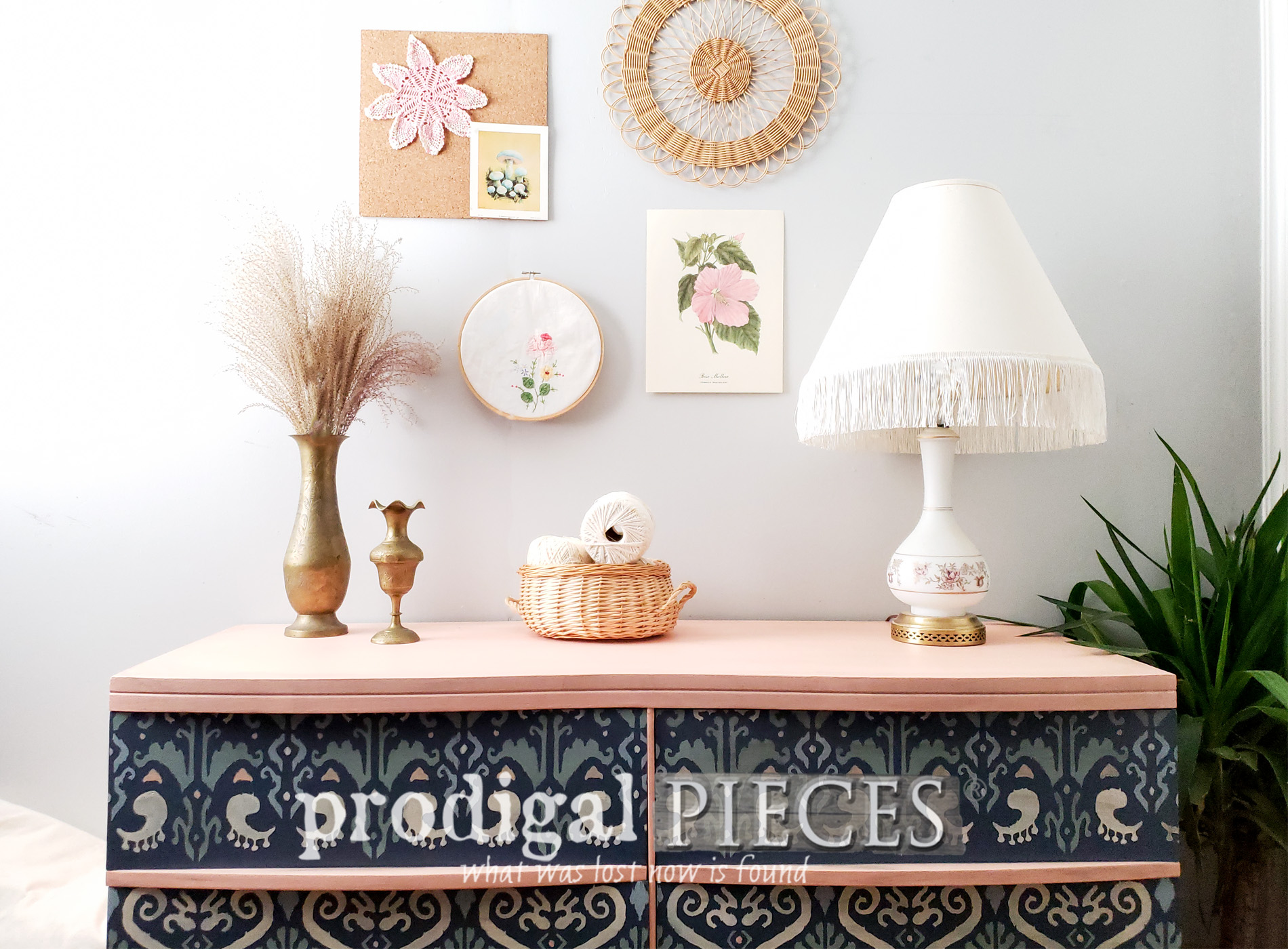 Ikat Mid Century Modern Dresser