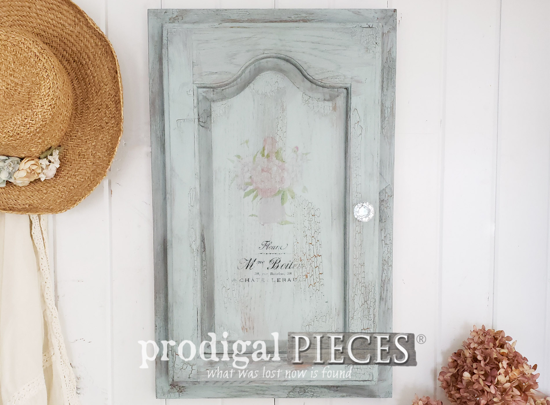 Repurposed Cupboard Door Jewelry Cabinet