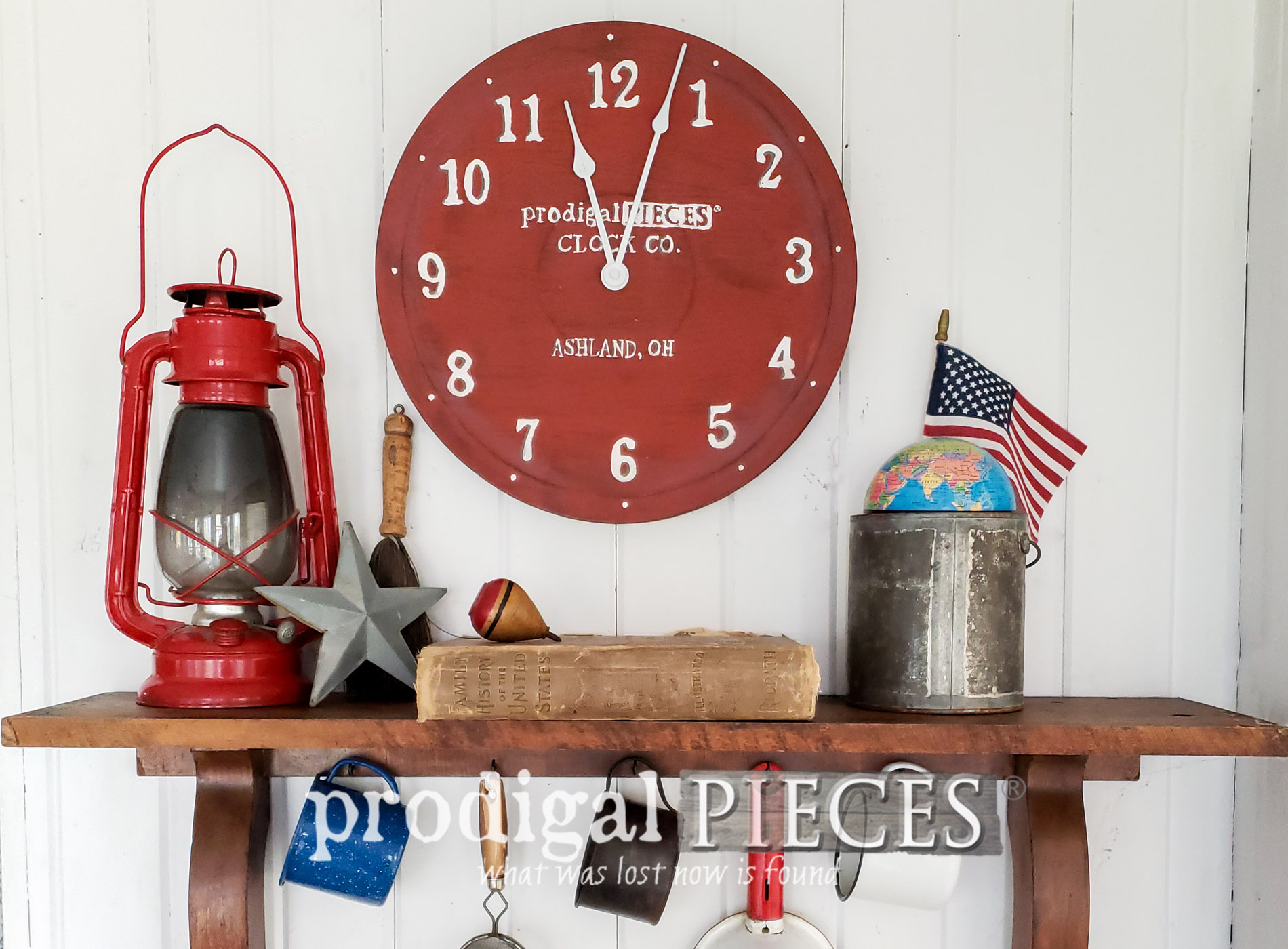Upcycled Wall Clock Fun Times Two